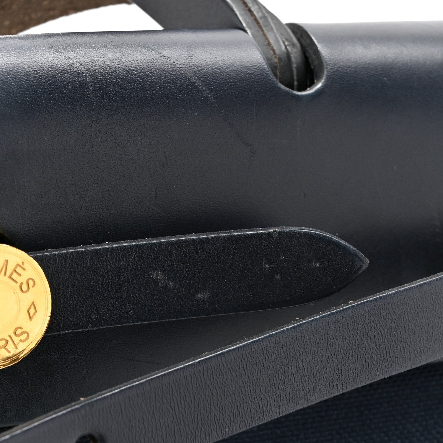 Hermes Military Toile Vache Hunter Herbag Zip Retourne 31 PM Bleu Marine Black 13 of 15