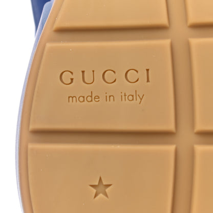 Gucci X MLB Calfskin NY Yankees Mens Rhyton Sneakers 10.5 Electric Blue 7 of 10
