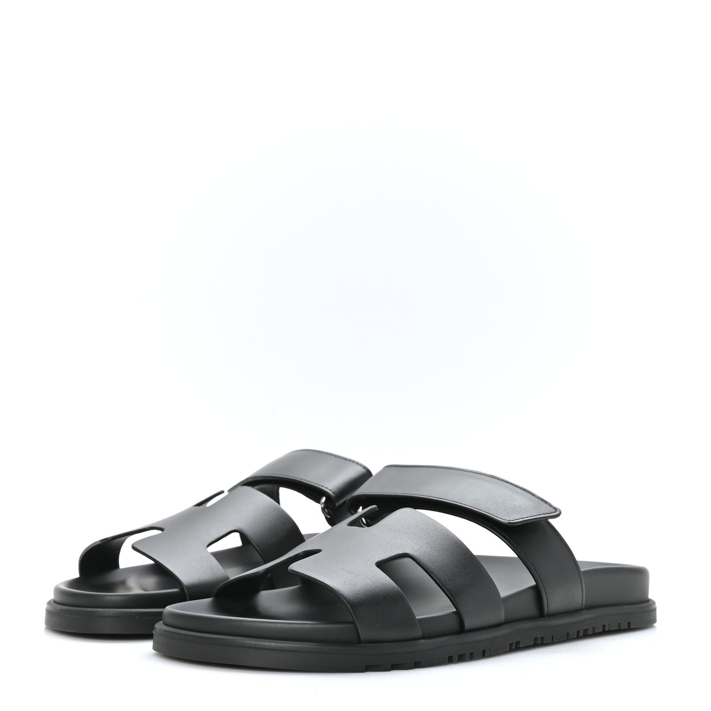Calfskin Womens Chypre Sandals 40.5 Black