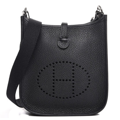 Hermes Taurillon Clemence Evelyne TPM Black 1 of 8