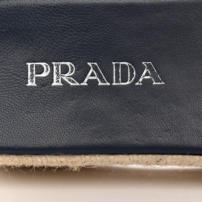 Prada Denim Logo Espadrilles Sandals 40 Blue 10 of 12