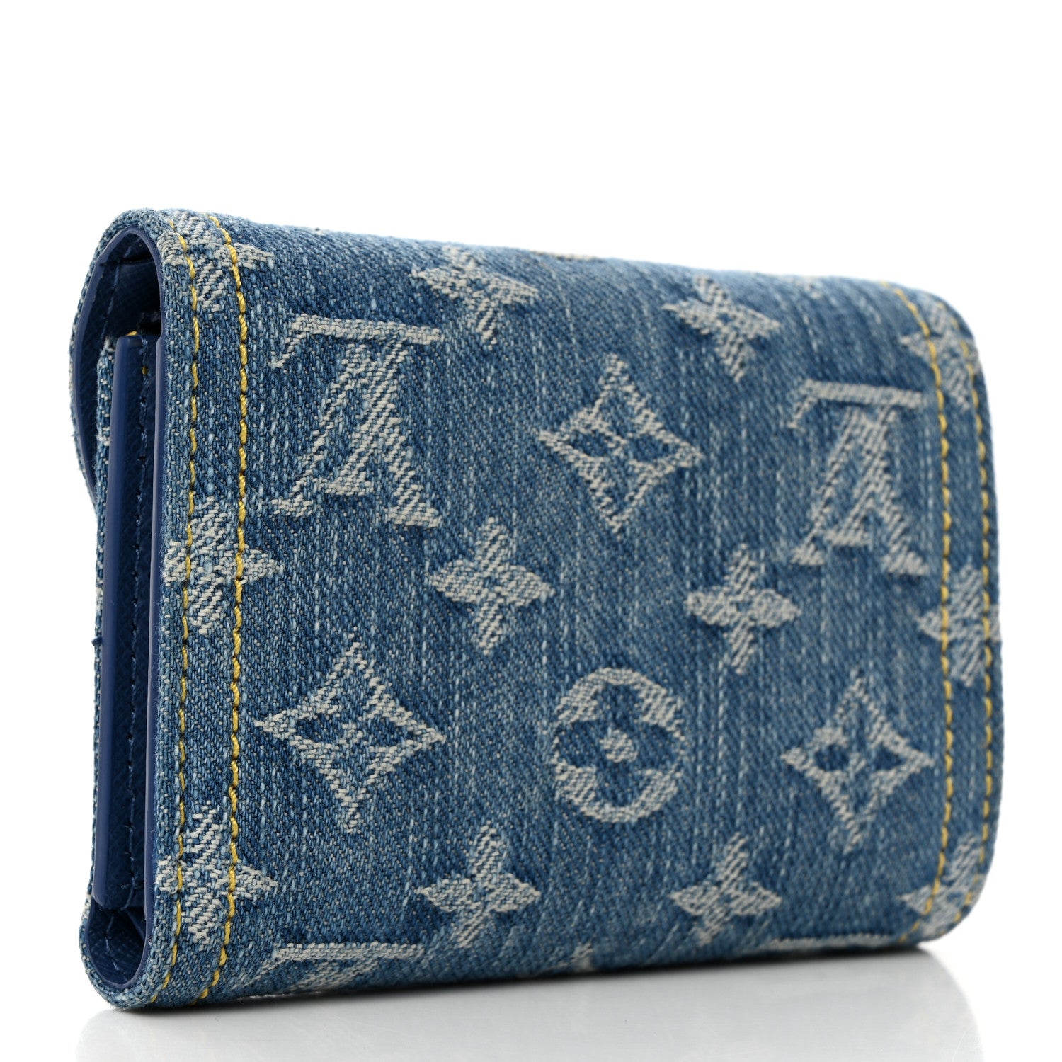 Louis Vuitton Denim Amelia Compact Wallet Blue 3 of 7