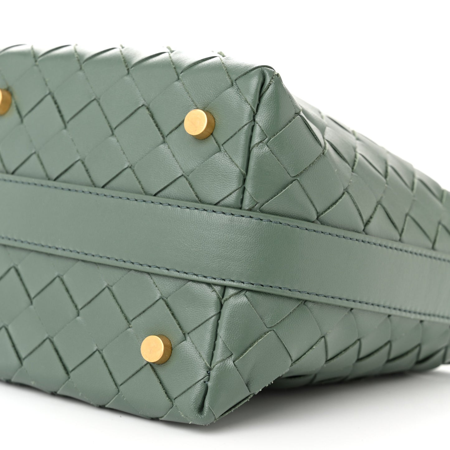 Calfskin Nappa Intrecciato Candy Wallace Aloe