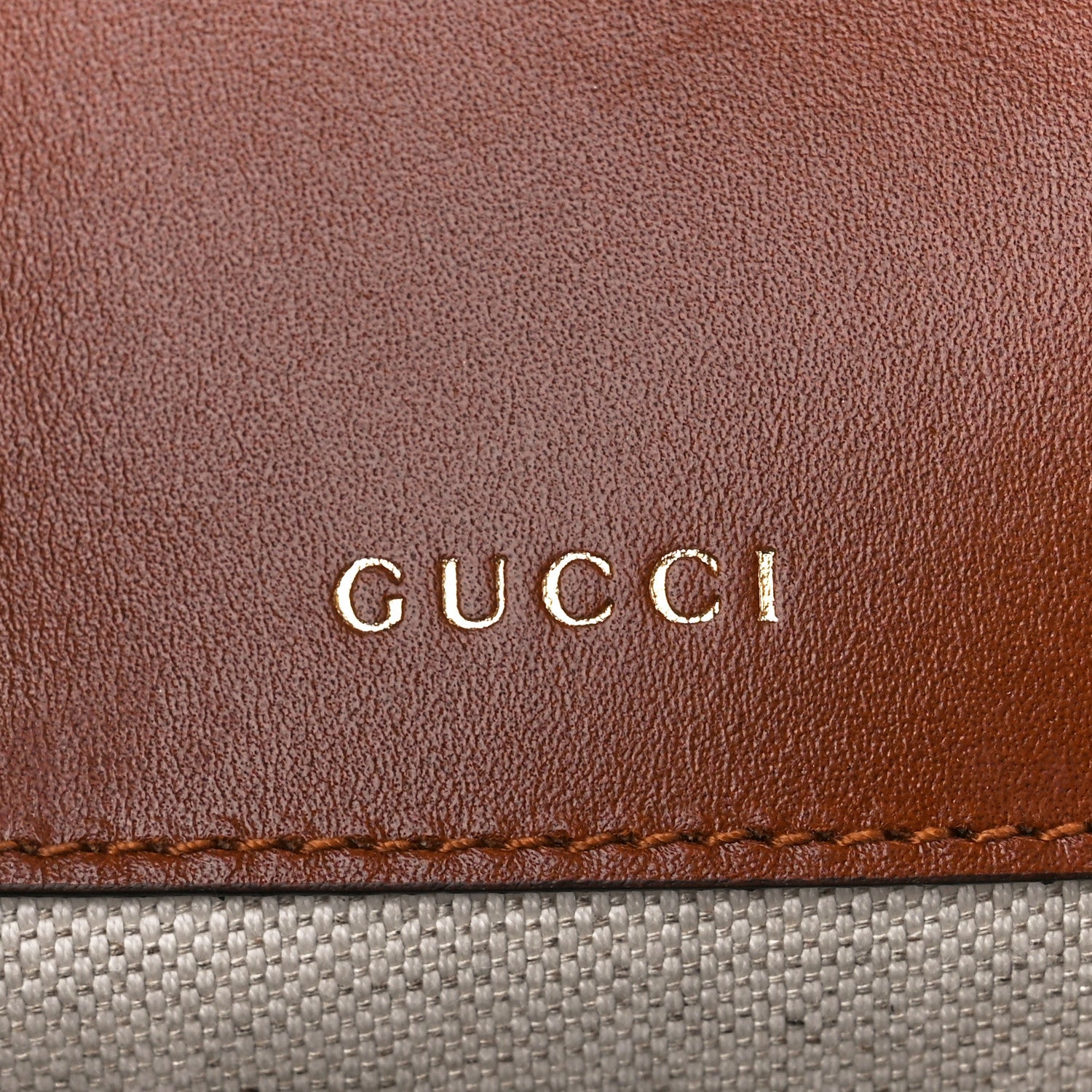 Gucci New Canvas Charisma Calfskin Crystal GG Monogram Mini Horsebit 1955 Shoulder Bag Camel Ebony 6 of 13
