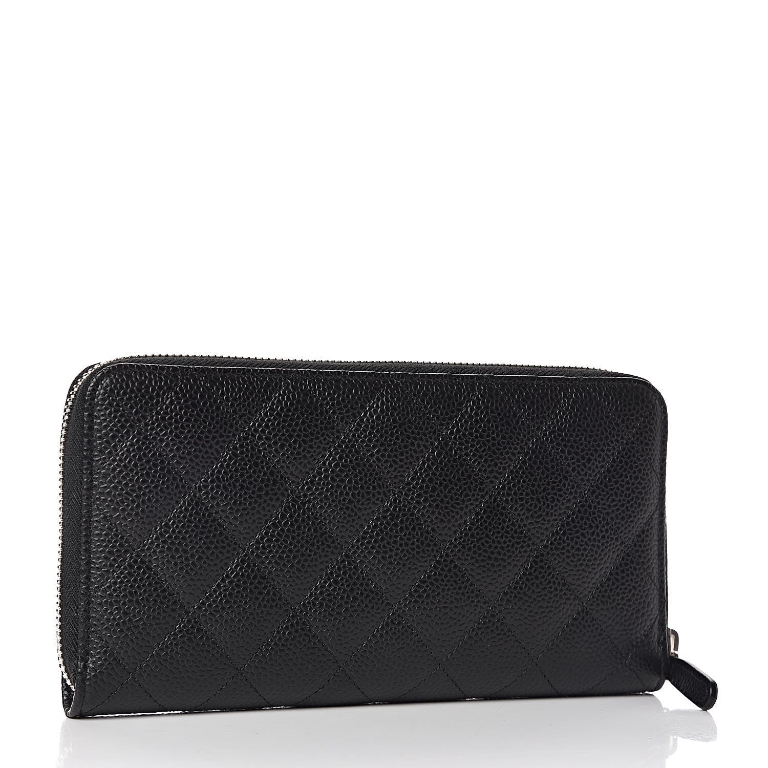 Chanel Caviar Quilted Large Gusset Zip Around Wallet Black 3 of 10
