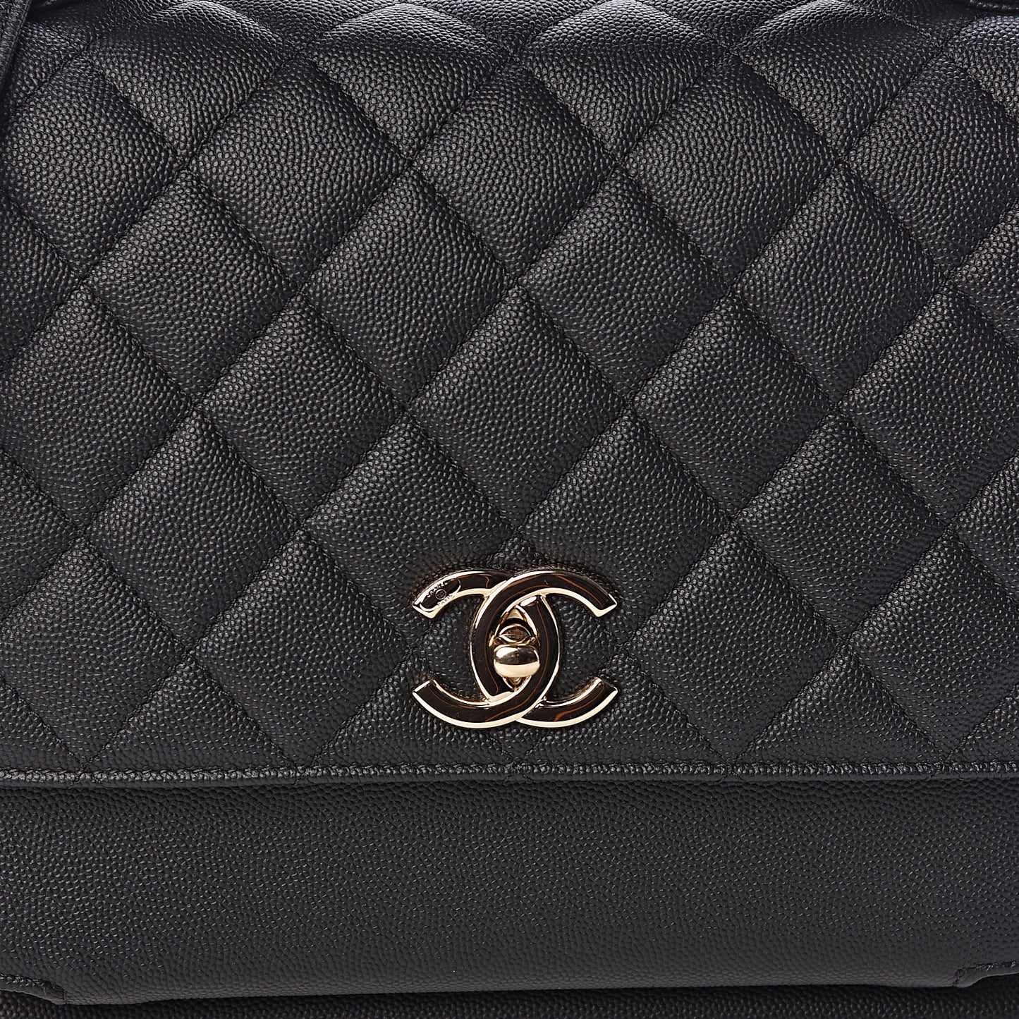 Caviar Quilted Large Business Affinity Flap Black