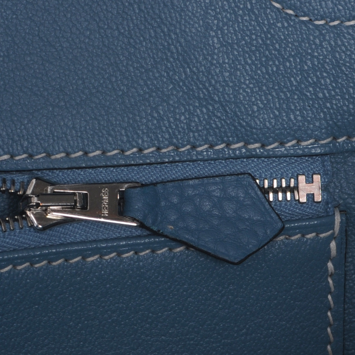 Taurillon Clemence Birkin 35 Blue Jean