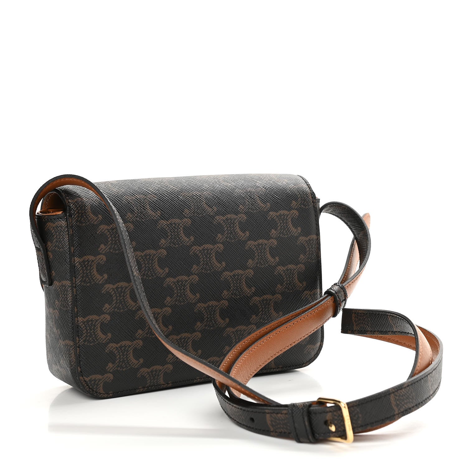 Celine Canvas Calfskin Nano Triomphe Tan 3 of 12