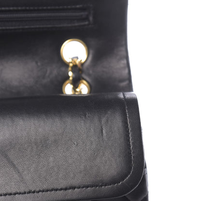 Chanel Lambskin Quilted Medium Double Flap Black 13 of 15