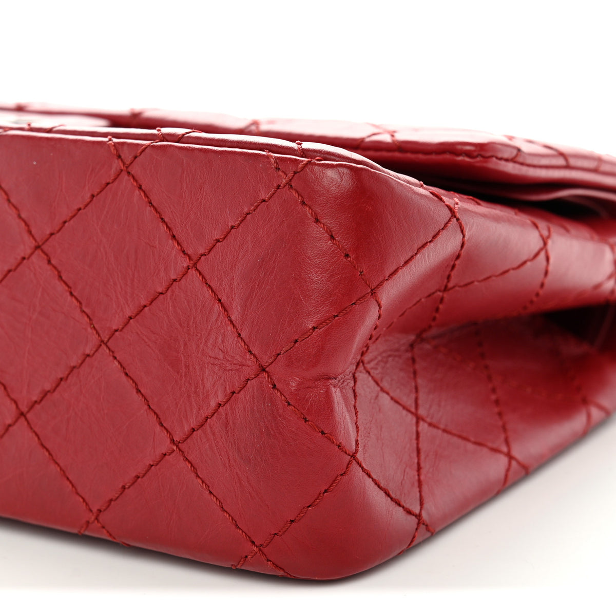 Aged Calfskin Quilted 2.55 Reissue 225 Flap Red
