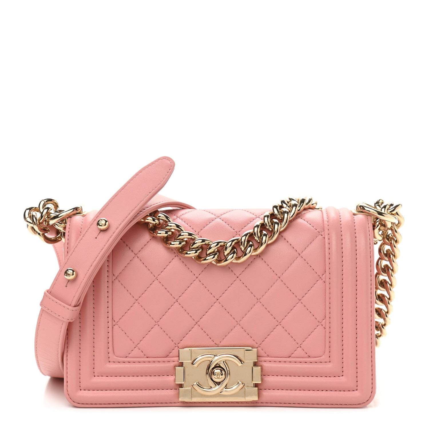 Chanel Lambskin Quilted Small Boy Flap Pink 1 of 12