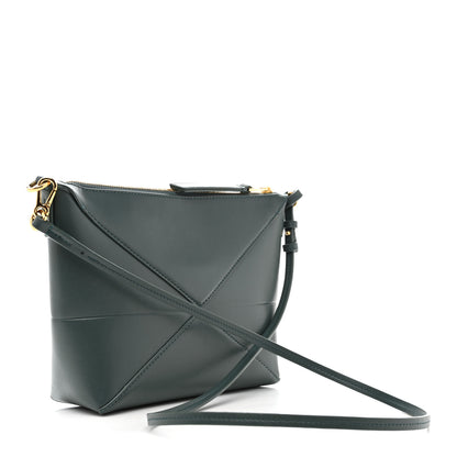 Loewe Shiny Calfskin Puzzle Fold Pouch Vetiver 3 of 14
