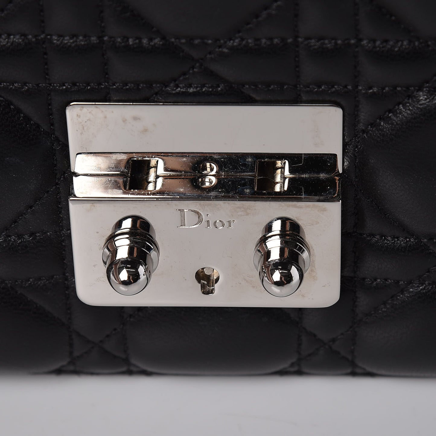 Lambskin Cannage Medium Miss Dior Flap Black