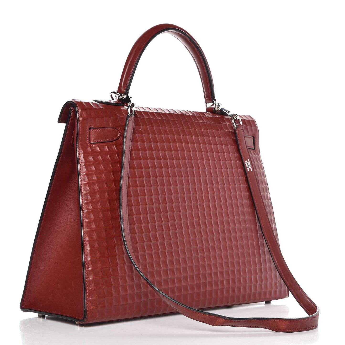 Barenia Sellier Waffle Kelly 35 Rouge H