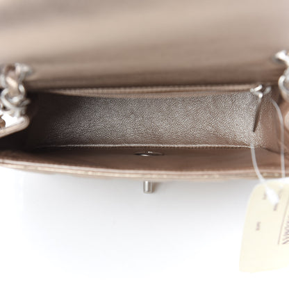 Chanel Metallic Lambskin Quilted Mini Square Flap Light Gold 7 of 10