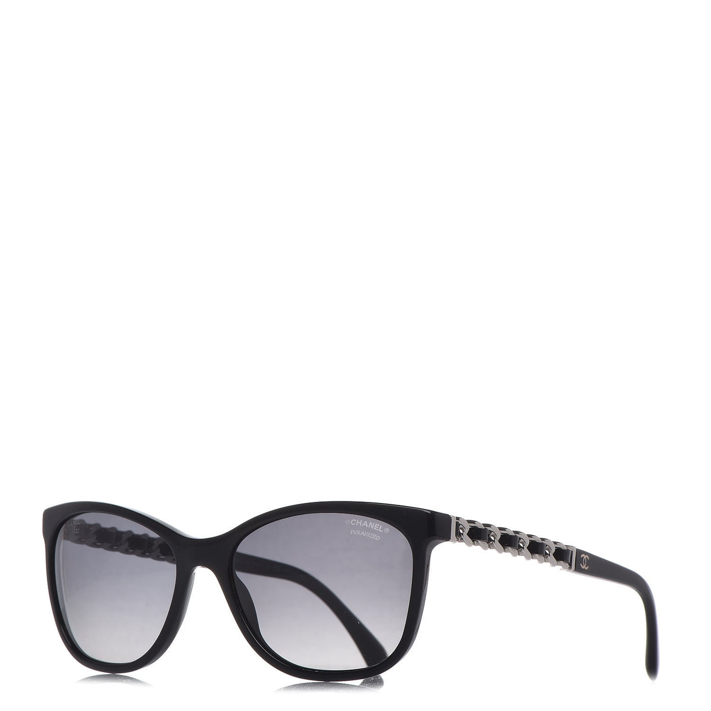 Cat Eye Chain Polarized Sunglasses 5260-Q Black