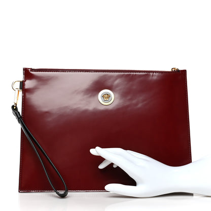 Versace Smooth Calfskin La Medusa Pouch Burgundy 2 of 7