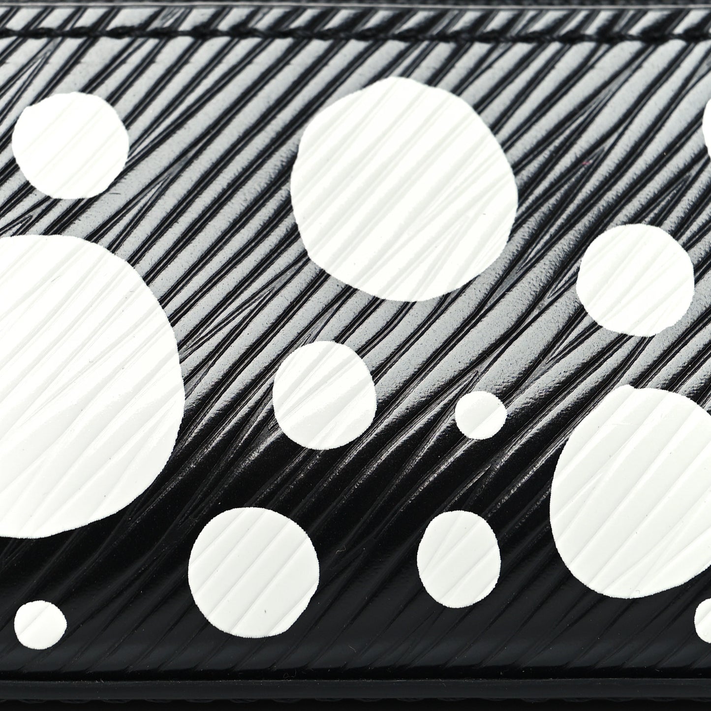 X YK Epi Infinity Dots Elizabeth Pencil Pouch Black White