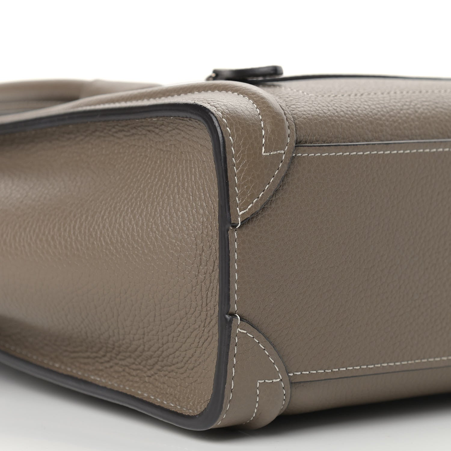 Celine Drummed Calfskin Nano Luggage Souris 9 of 11