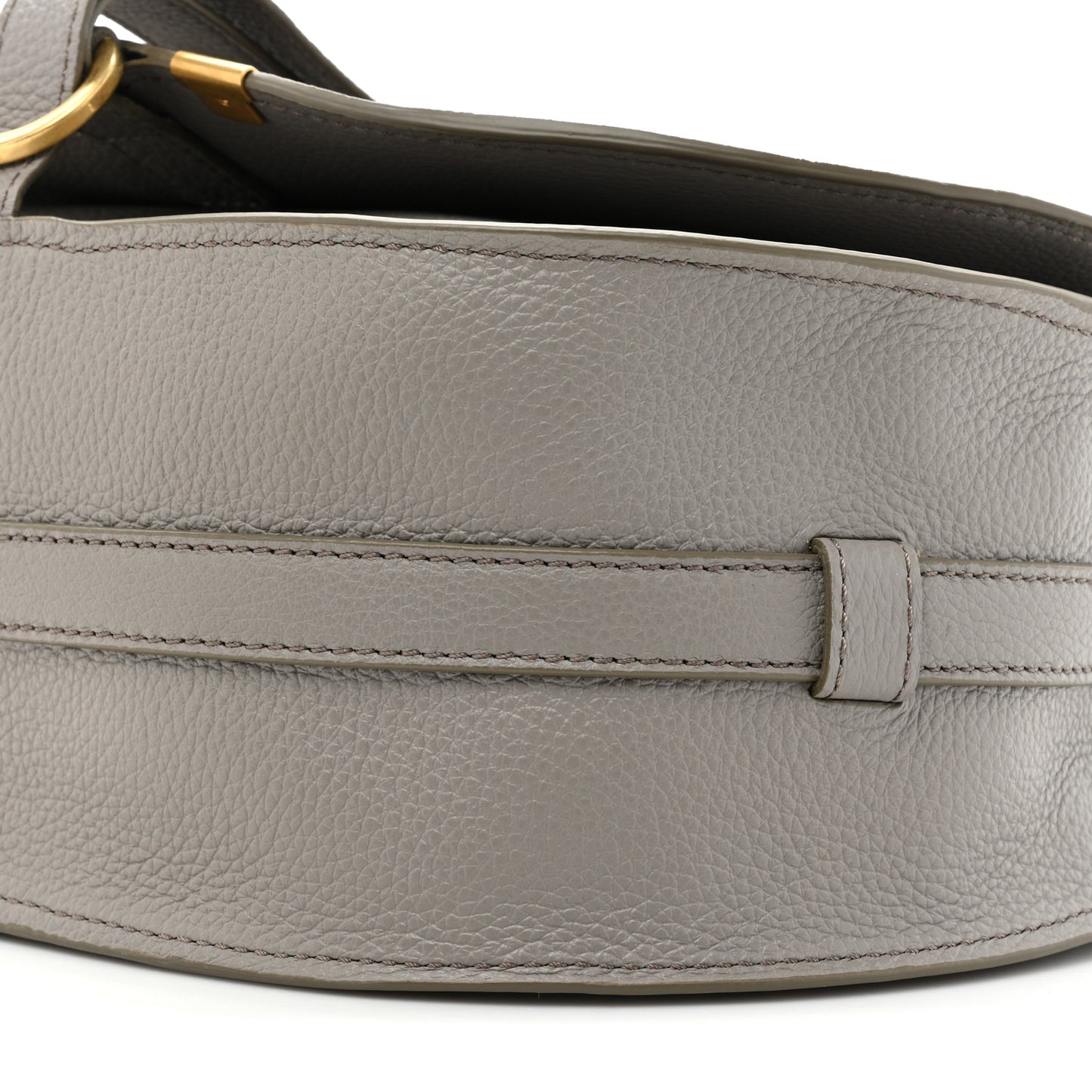 Calfskin Medium Marcie Round Crossbody Bag Cashmere Grey