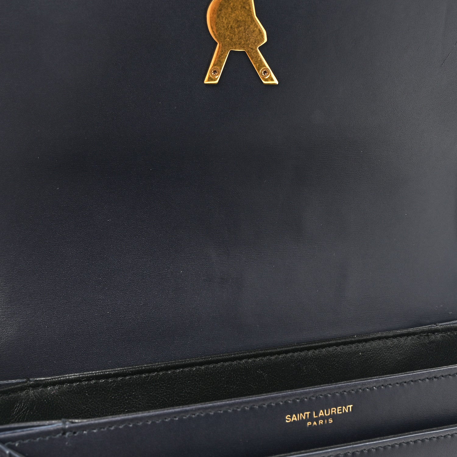 Saint Laurent Box Calfskin Monogram Medium Solferino Satchel Deep Marine 11 of 14