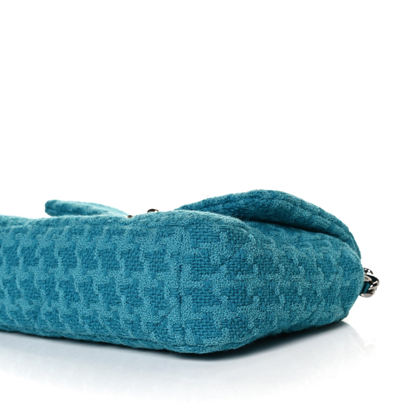 Tweed Quilted Medium Chanel 19 Flap Turquoise