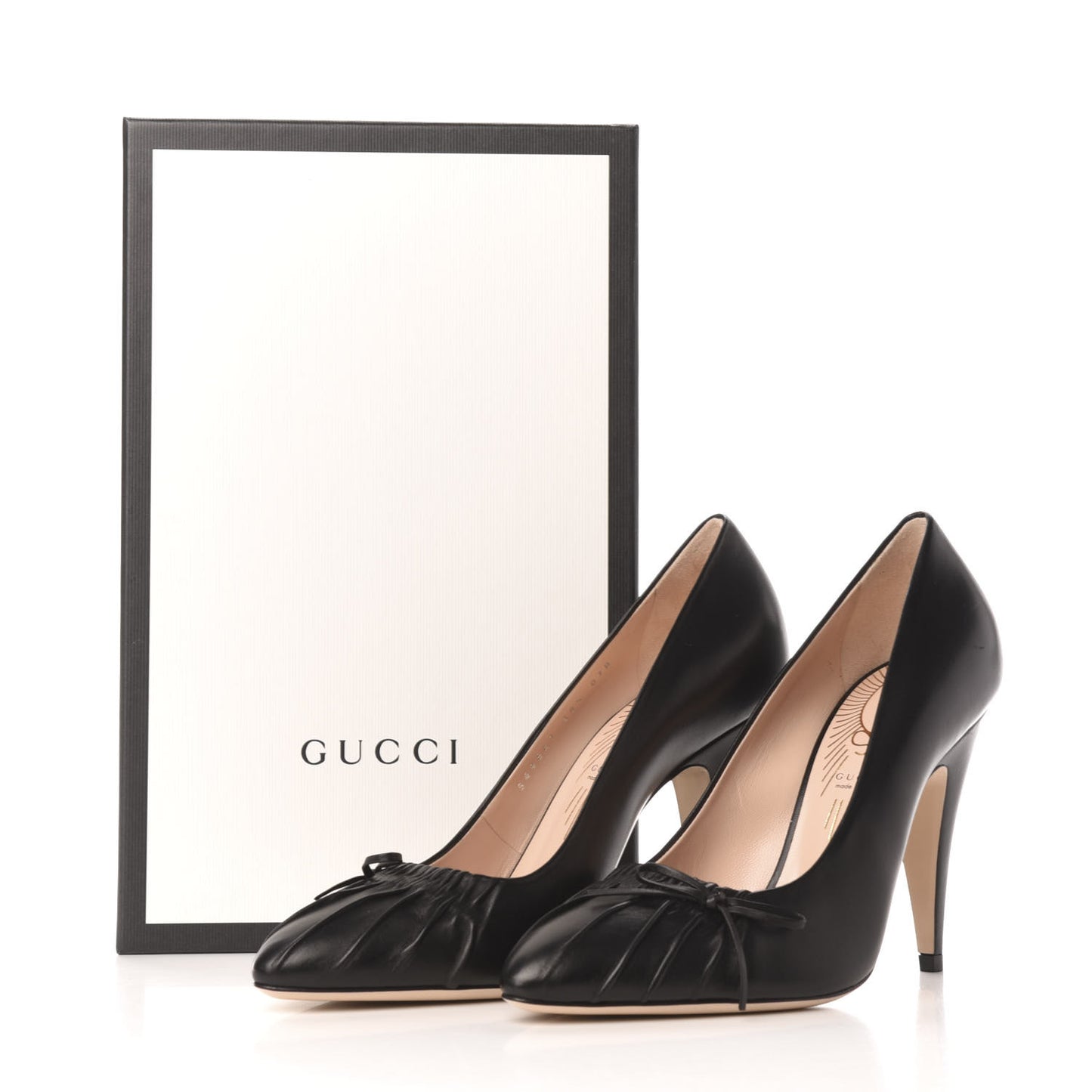 Nappa Bow High Heel Pumps 38.5 Black