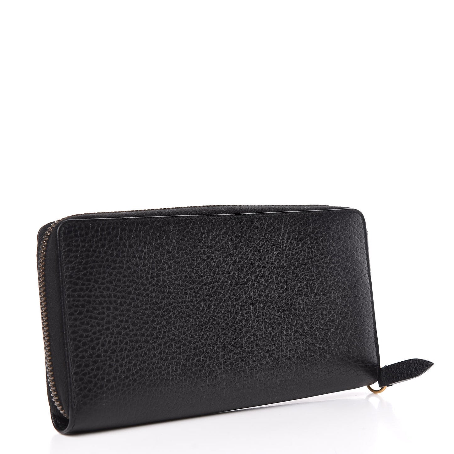 Calfskin Butterfly Zip Around Wallet Black