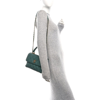 Chanel Lambskin Quilted Small Trendy CC Flap Dual Handle Bag Green 2 of 11