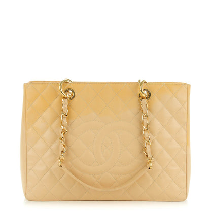 Chanel Caviar Quilted Grand Shopping Tote GST Beige Clair 1 of 9