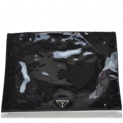 Prada Vernice Flat Clutch Black 1 of 10