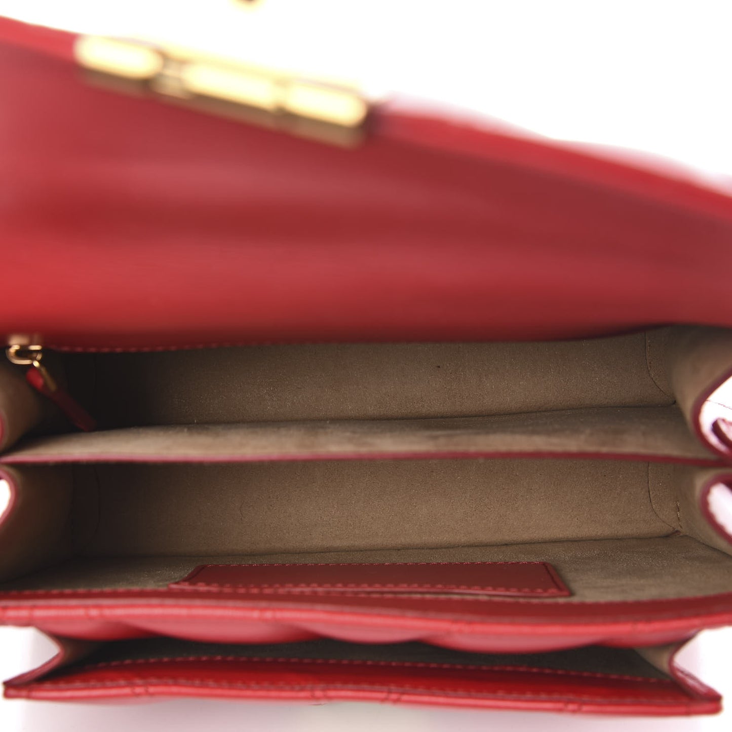 Lambskin Quilted Small Patricia Crossbody Bag Ruby Red