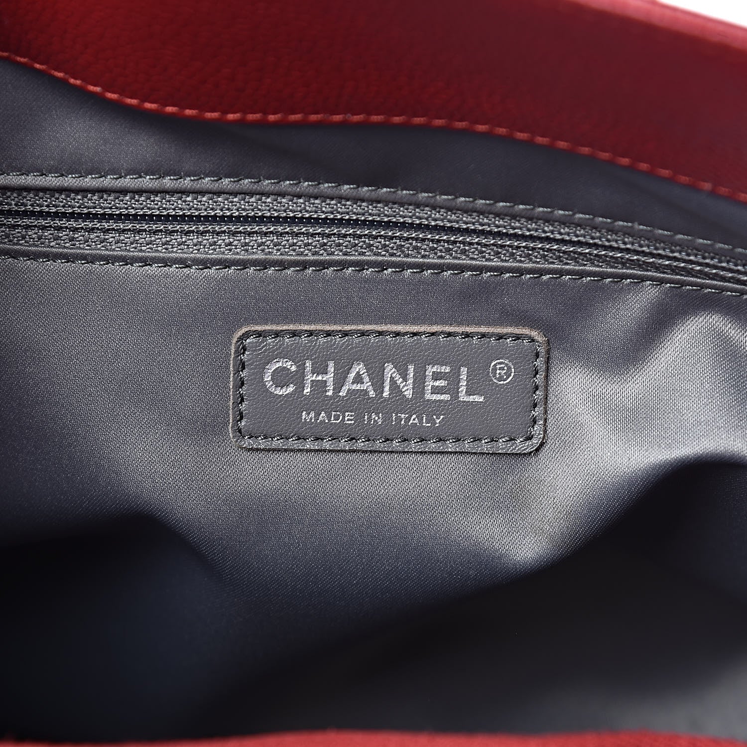 Chanel Caviar Quilted XL Grand Shopping Tote GST Red 6 of 14