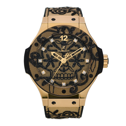 Hublot 18K Yellow Gold Rubber Diamond 41mm Big Bang "Broderie" Limited Edition Automatic Watch 343.VX.6580.NR.BSK16 1 of 4