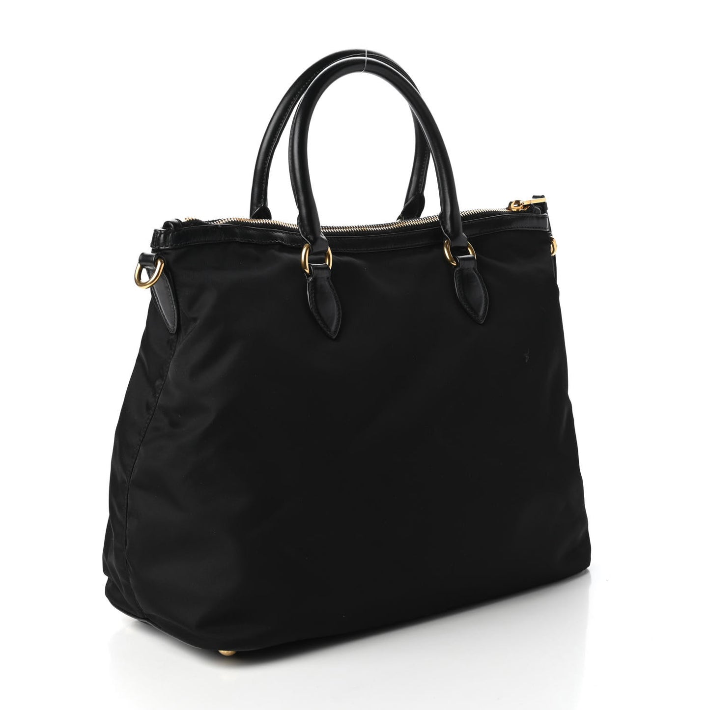 Tessuto Nylon Soft Calf Tote Black