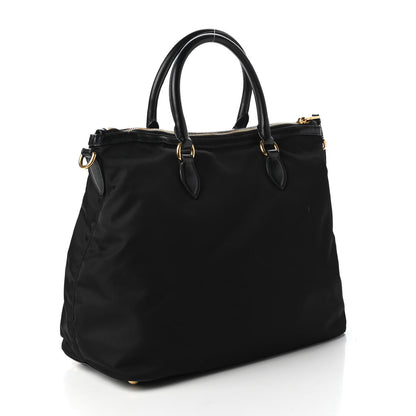 Prada Tessuto Nylon Soft Calf Tote Black 3 of 10