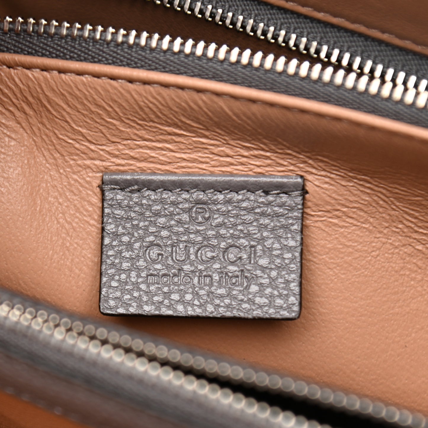 Grainy Calfskin Small Zumi Top Handle Bag Dusty Grey