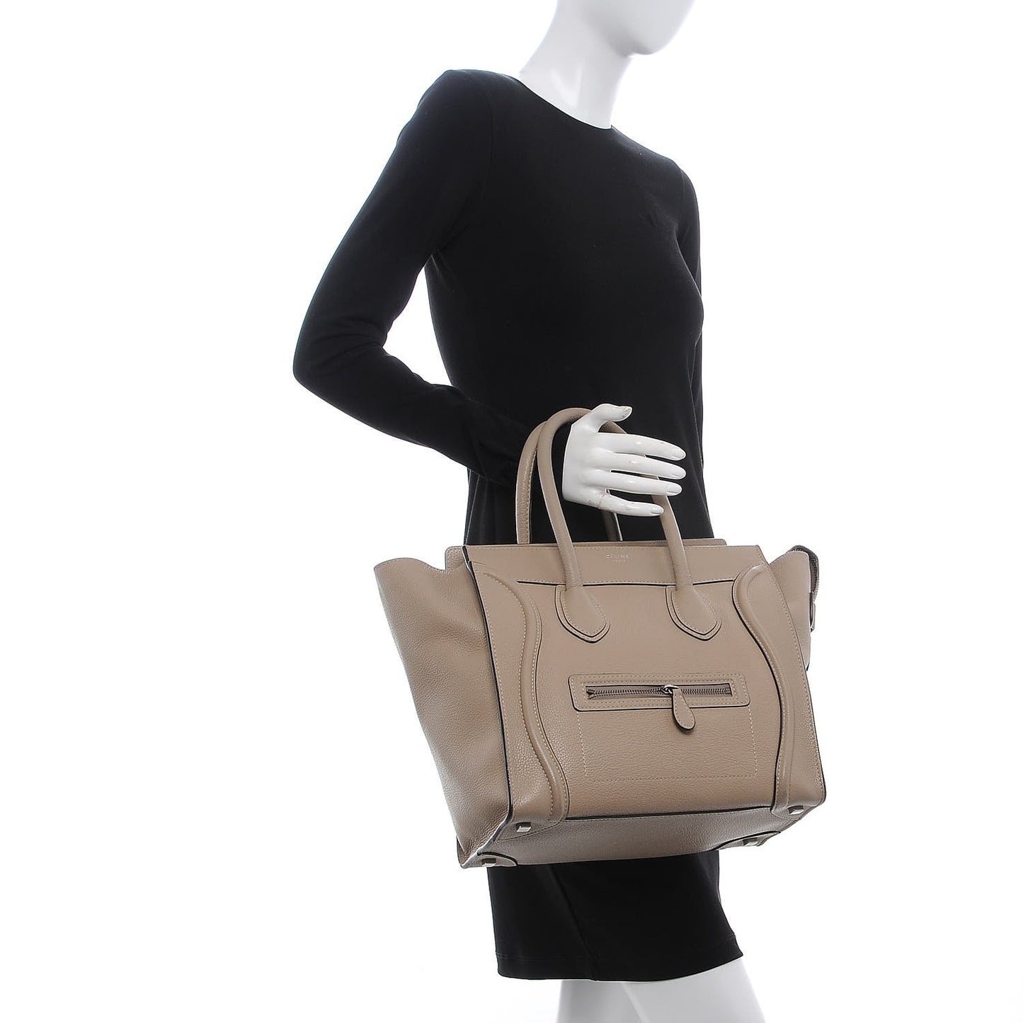 Drummed Calfskin Mini Luggage Dune