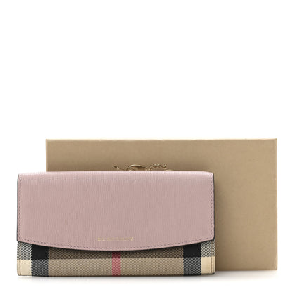 Burberry Calfskin House Check Porter Continental Wallet Pale Orchid 11 of 11