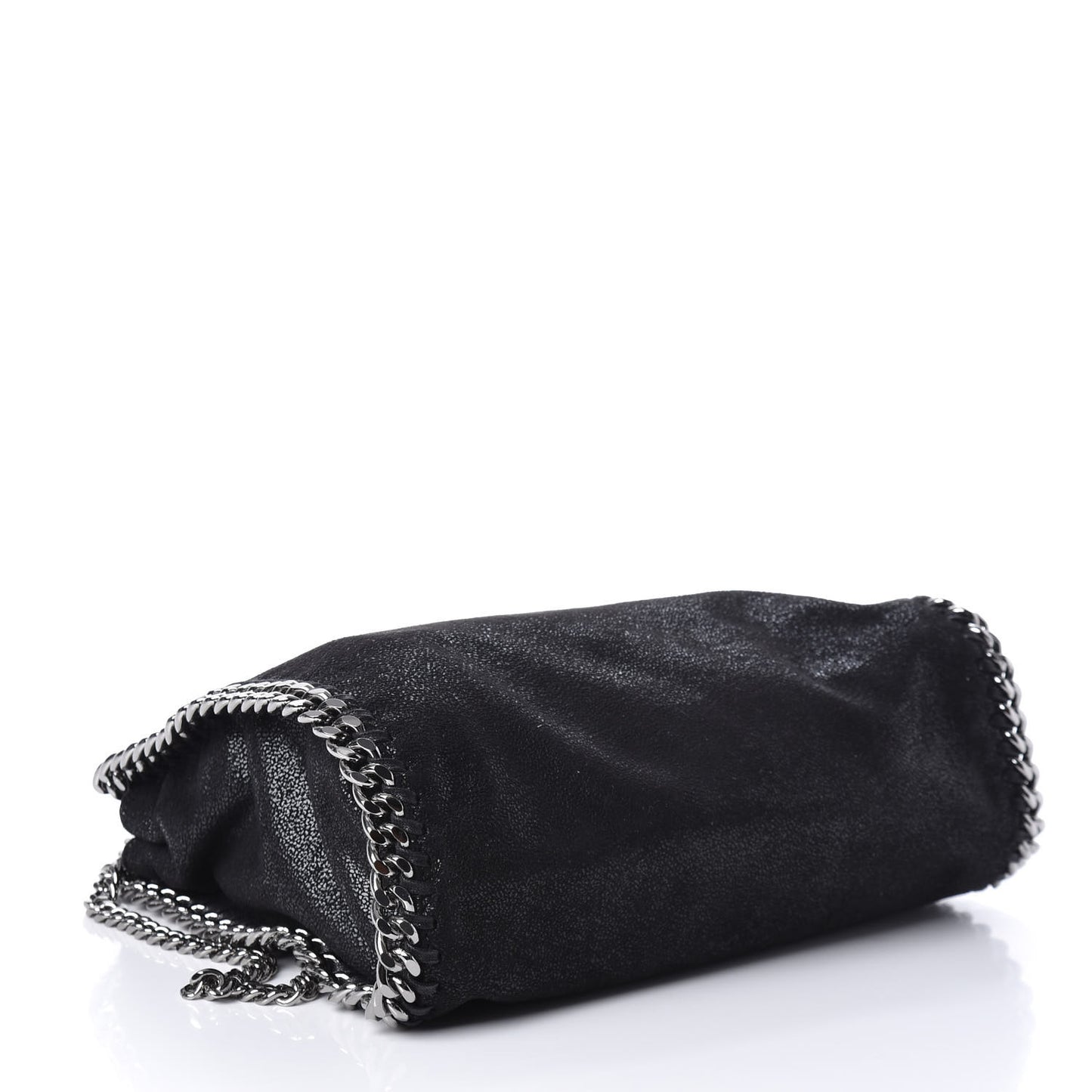 Shaggy Deer Mini Falabella Fold Over Tote Black