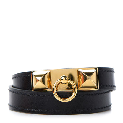 Hermes Box Rivale Double Tour Bracelet S Black 1 of 6