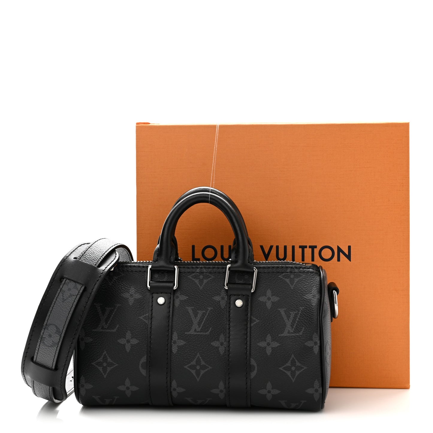 Reverse Monogram Eclipse Keepall XS Black