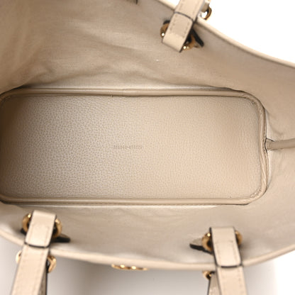 Gucci GG Supreme Monogram Textured Dollar Calfskin Small Ophidia Shoulder Tote Bag Beige Mystic White Oatmeal 5 of 10