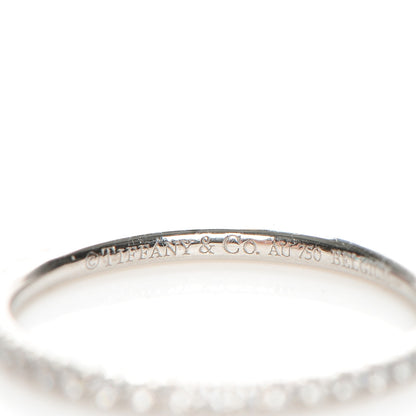 Tiffany 18K White Gold Diamond Metro Ring 5 4 of 5
