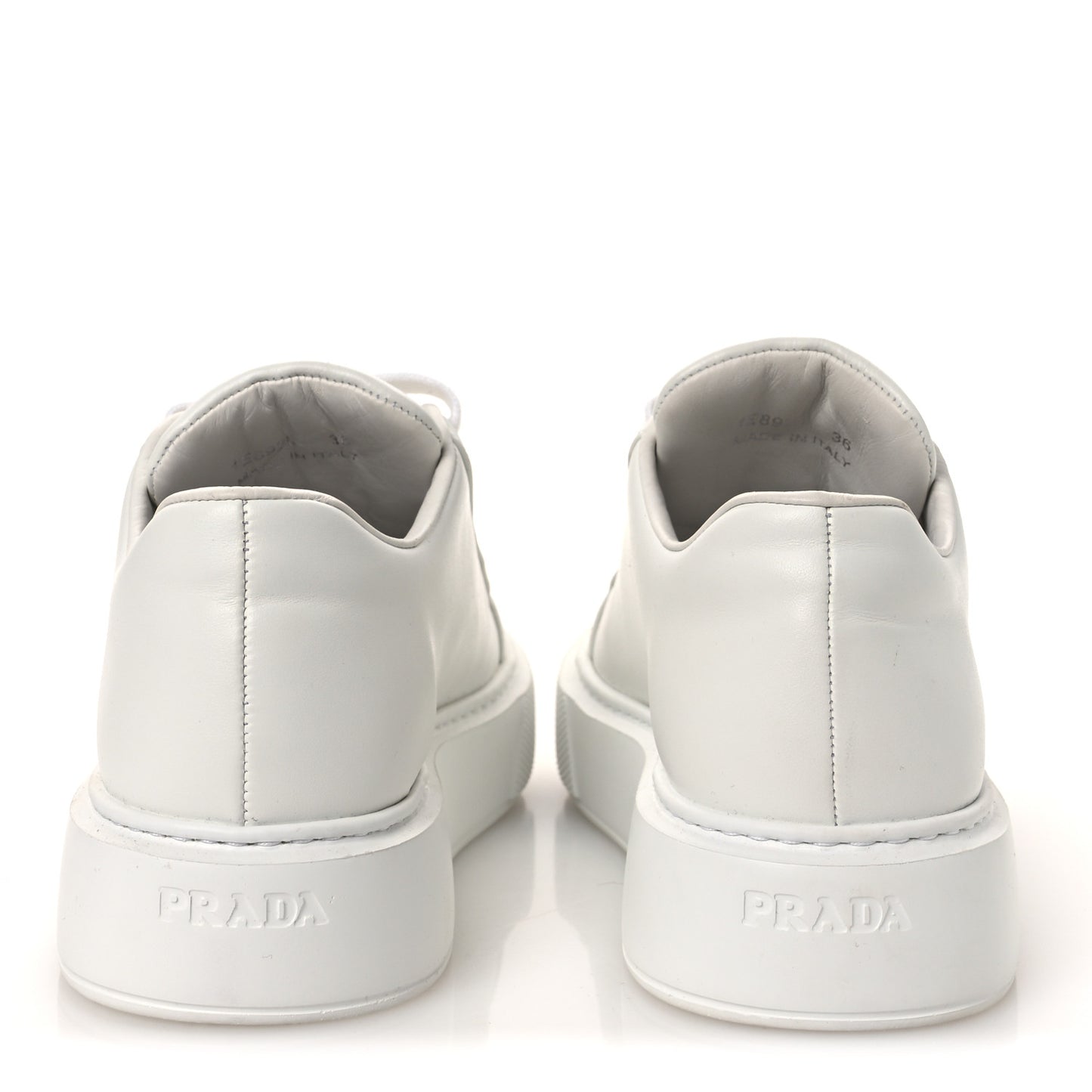 Vitello Soft Logo Womens Low Top Sneakers 36 White