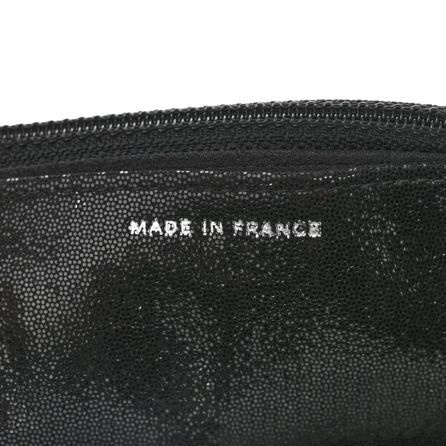 Iridescent Caviar Crystal Quilted Wallet On Chain WOC Black