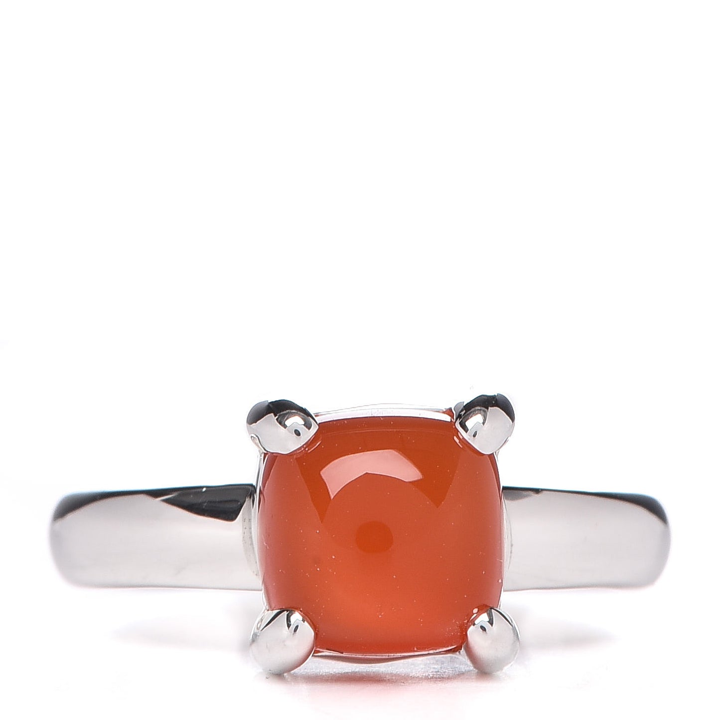 Sterling Silver Orange Chalcedony 7mm Paloma's Sugar Stacks Ring 47 4