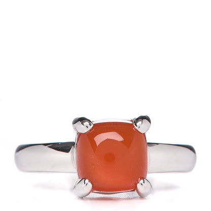 Tiffany Sterling Silver Orange Chalcedony 7mm Paloma's Sugar Stacks Ring 47 4 1 of 7
