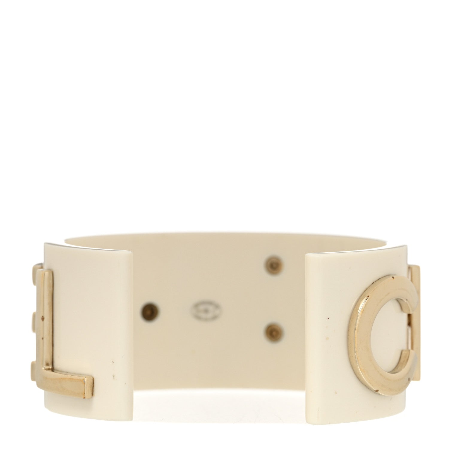 Chanel Resin Metal Cuff White 3 of 10