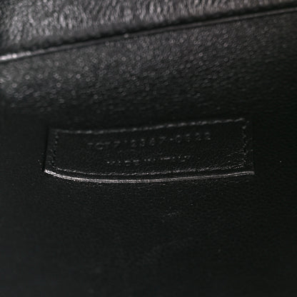 Saint Laurent Calfskin Crocodile Embossed Paris Mini Toy Shopper Tote Black 7 of 12